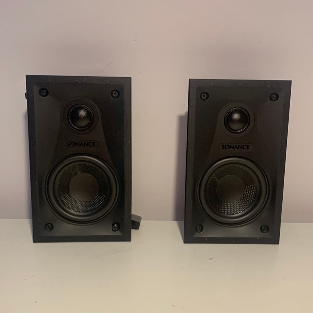 Sonance - Visual Performance 4-1/2" Rectangle 2-Way In-Wall Speakers (Pair
