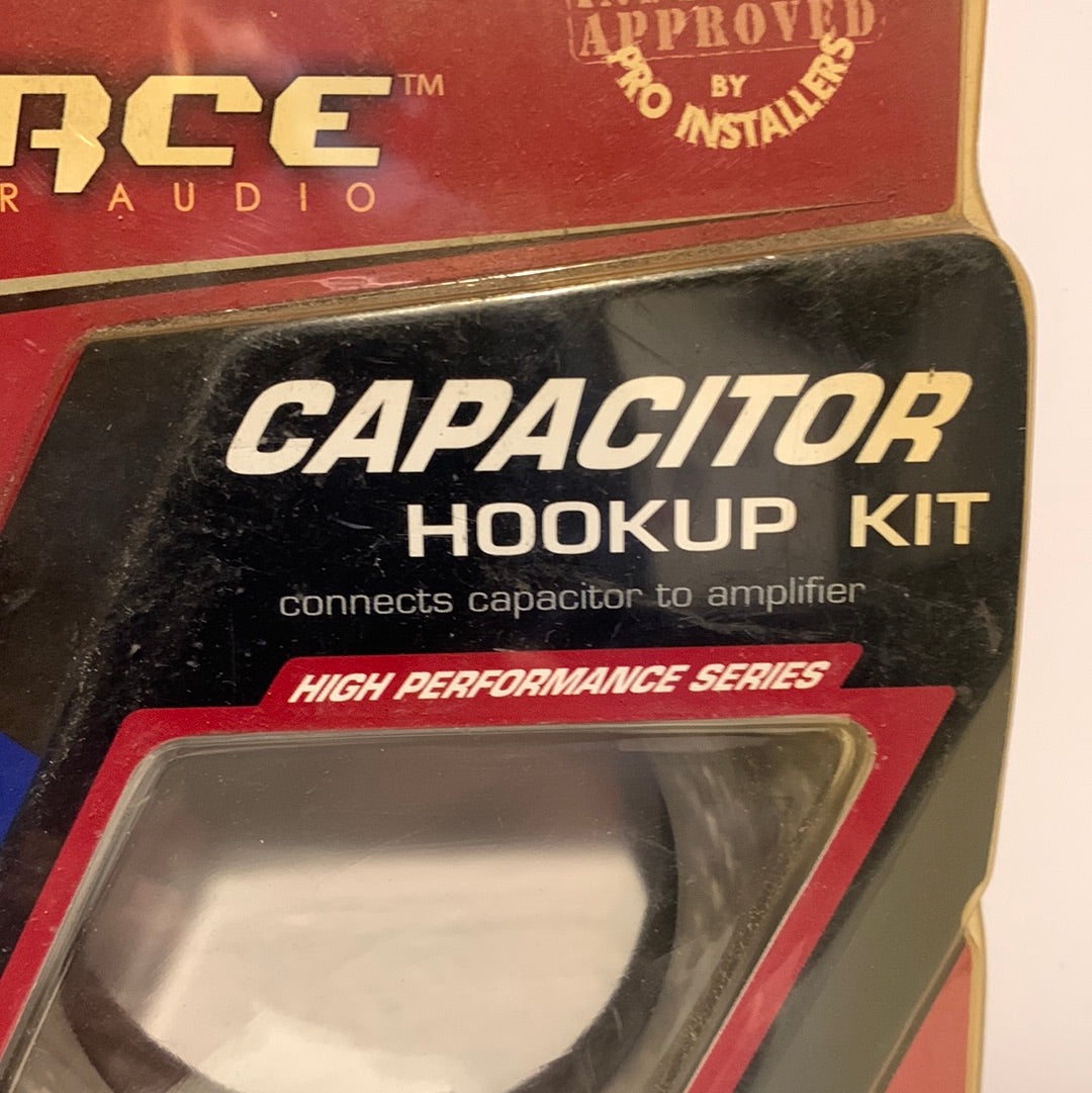 Fierce FKCAP4 Audio 4 Gauge Capacitor Hook Hookup Kit 5 Ft/1.5m Power Cable