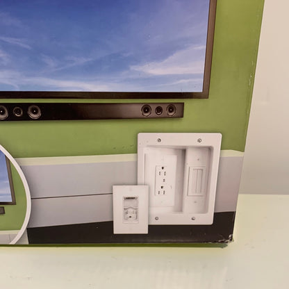Legrand - Kit de ocultación de cables y alimentación de pantalla plana para empotrar en la pared - Blanco