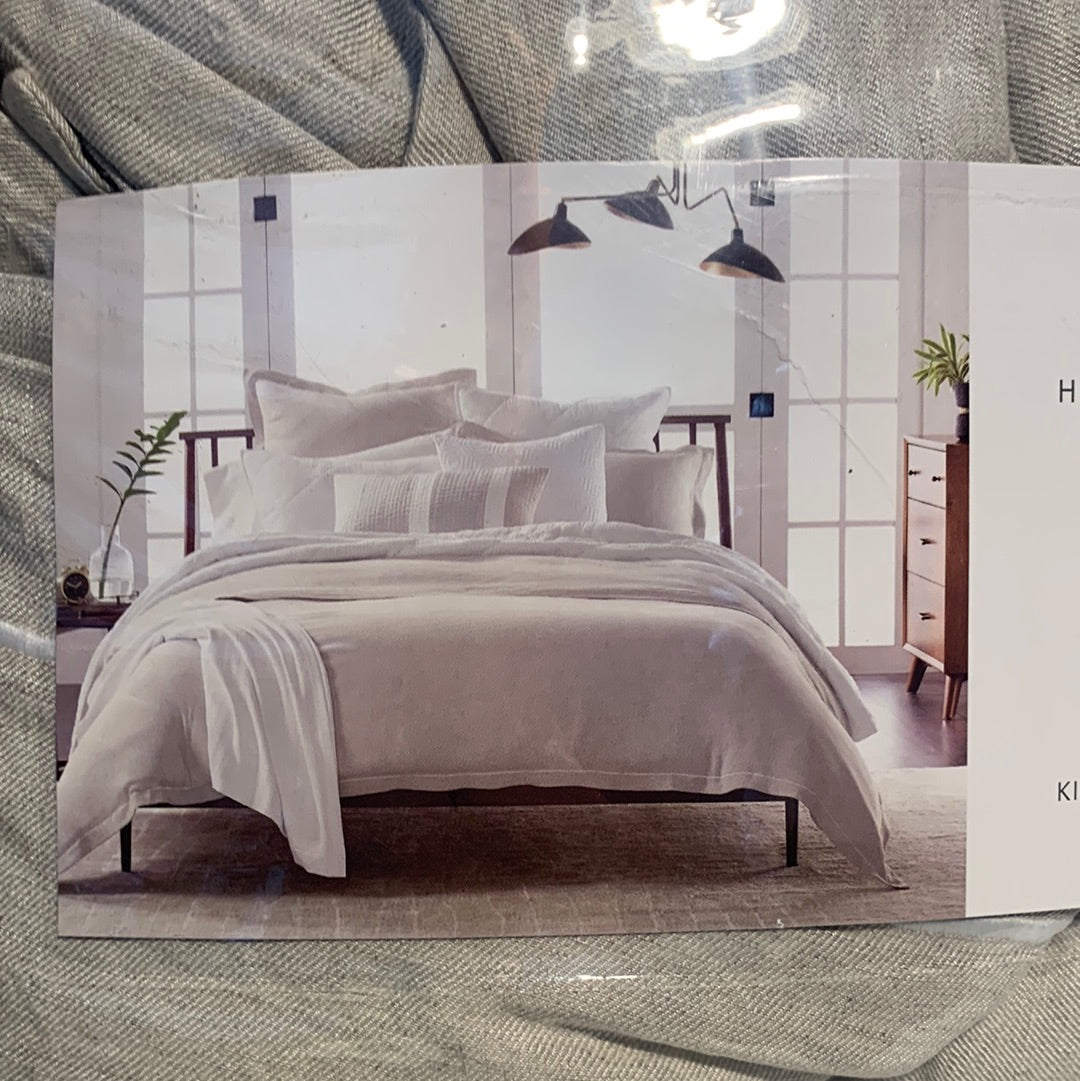 Hotel Collection Linen/Modal Blend Duvet Cover King Natural