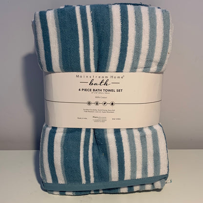 Mainstream Home Ringspun Bundles Juego de toallas de baño de 4 piezas Ropa de cama