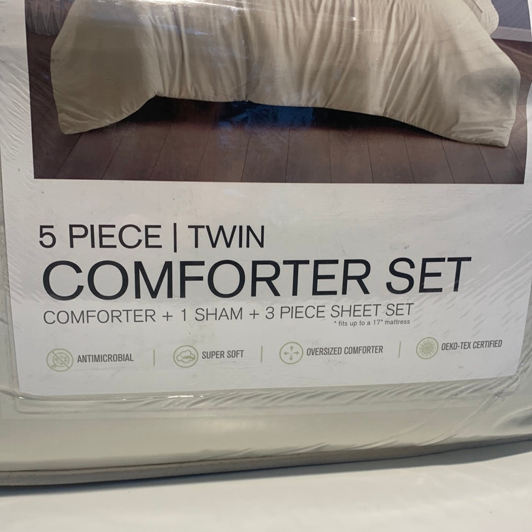 Clean Spaces 5-Pc. Twin Xl Comforter Set Bedding