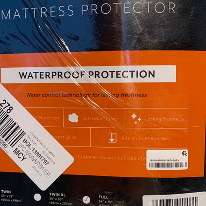 BioPEDIC Essentials Polyester Waterproof Full Mattress Protector, White