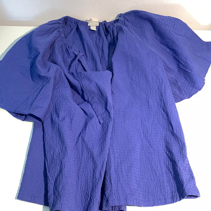 Women's Flounce Short Sleeve V-Neck Popover Top - a New Day