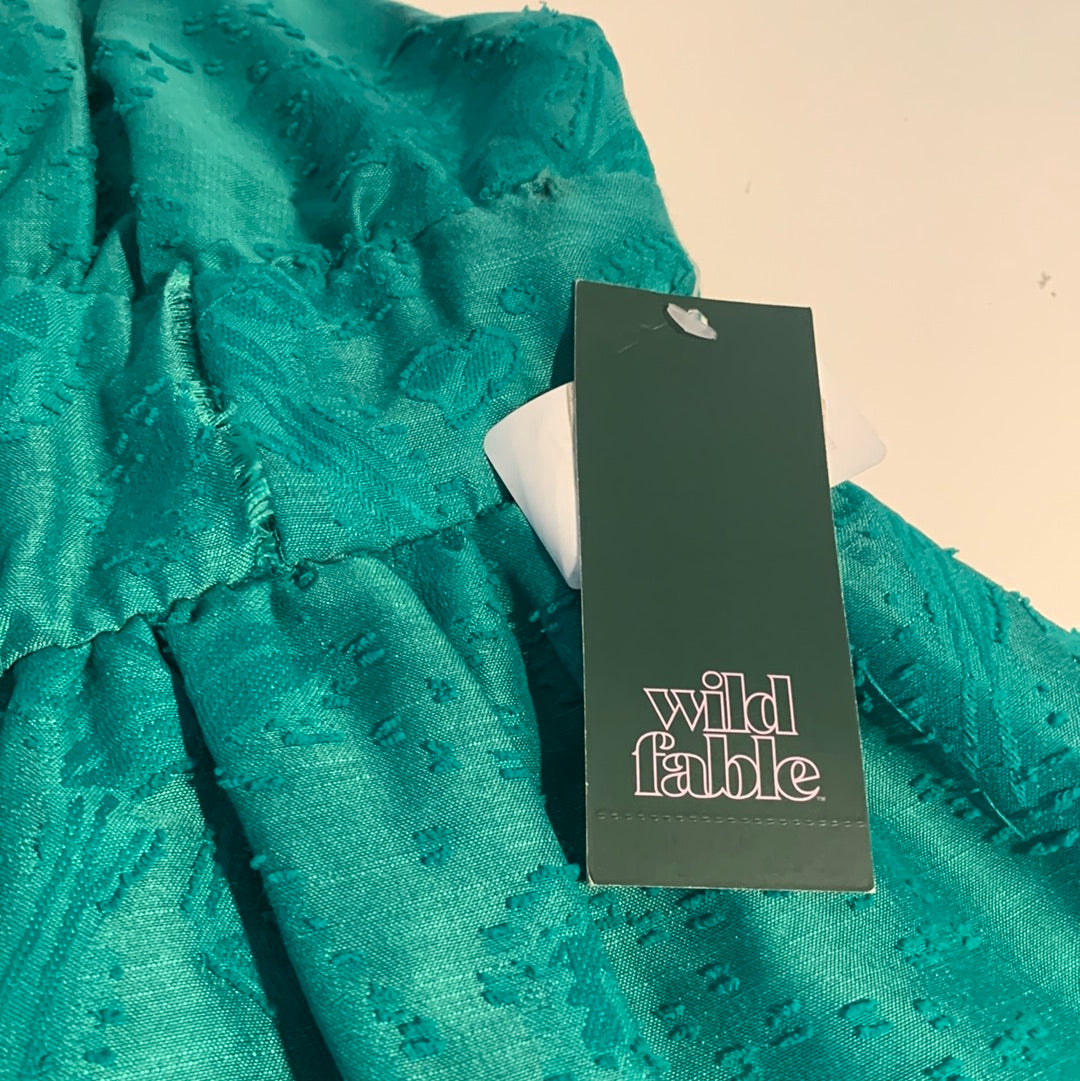 Women's Seeveess Tiered Fit & Fare Dress - Wild Fabee Large Emerald Green