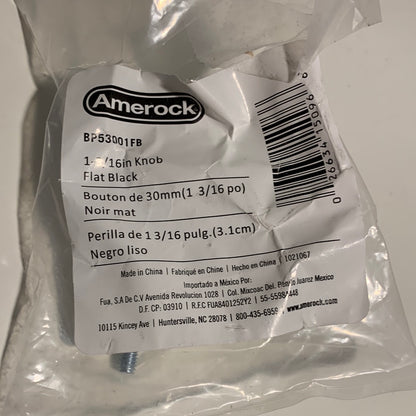 19 Amerock BP53001FB 1-3/16" (30 mm) de diámetro Allison Value Cab Knob Flat Black