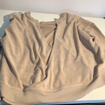 Women's Terry Cloth Open Back Pullover Sweatshirt - JoyLab M