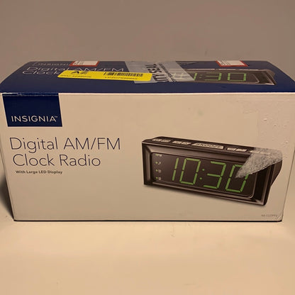 Insignia - Reloj digital con alarma dual AM/FM - Negro
