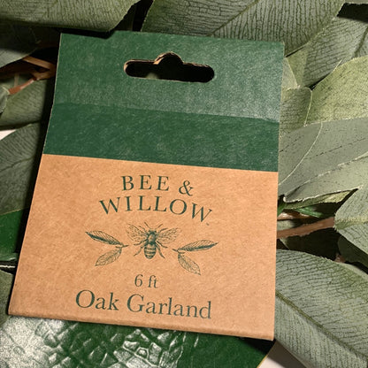 4 Bee & Willow 6' Artificial Oak Garland in Green