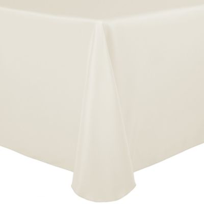 Basic Polyester 90" X 156" Oblong Tablecloth in Ivory