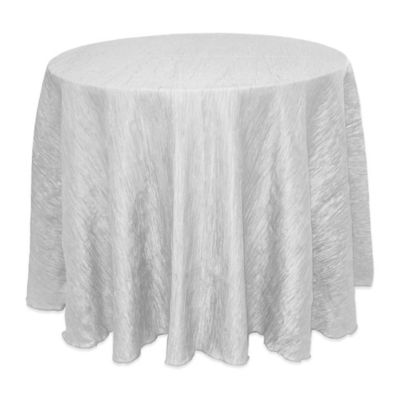 Ultimate Textile Delano 90" Round Tablecloth in Platinum