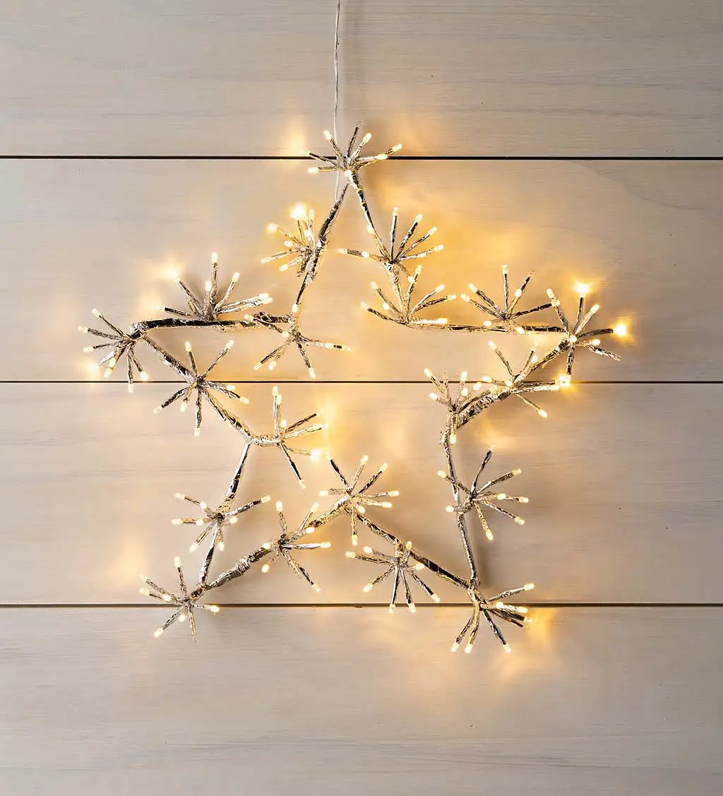 3 arado y hogar interior/exterior eléctrico iluminado estrella decoración navideña